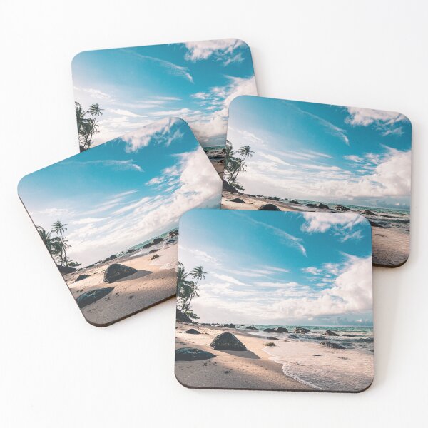 Aperçu de l'œuvre Beach palm tree waves  créée et vendue par GreenyHome.