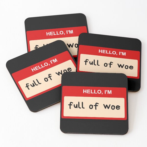 Item preview, Full of woe | Wednesday Addams Name Tag designed and sold by BloompodDesigns.