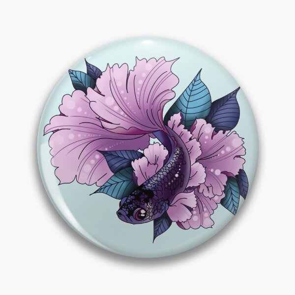 Item preview, Floral Beta fish  designed and sold by springcitygingr.