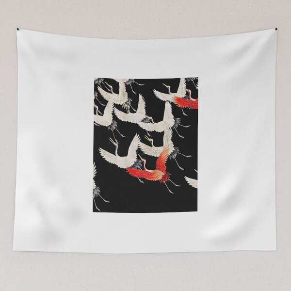 Item preview, Furisode with a Myriad of Flying Cranes (1910–1920)  designed and sold by Doide.