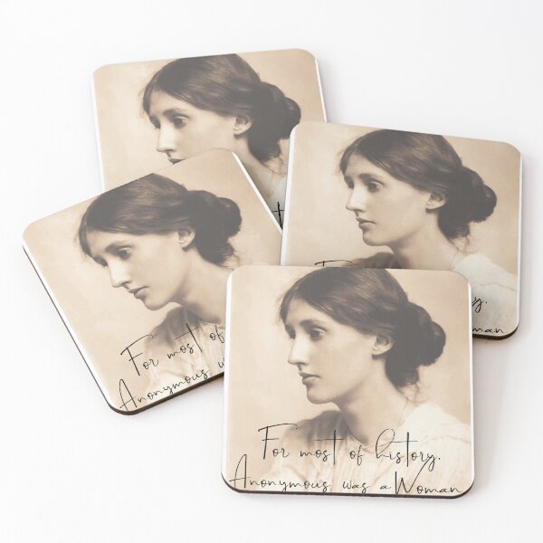 Item preview, Virginia Woolf portrait and quote: For most of history, Anonymous was a woman. designed and sold by artbleed.