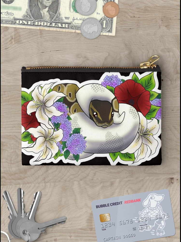Thumbnail 3 of 4, Zipper Pouch, Ball Python Normal Pied designed and sold by Kirin-Riki.