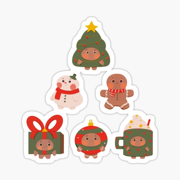 Cute Christmas tree Pegatina