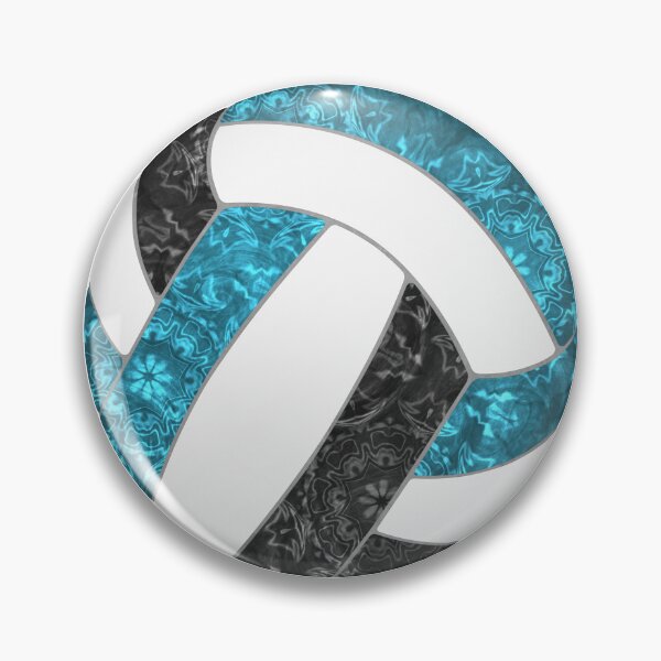 Item preview, girly teal black volleyballs pattern with net detail accent designed and sold by katzdzynes.