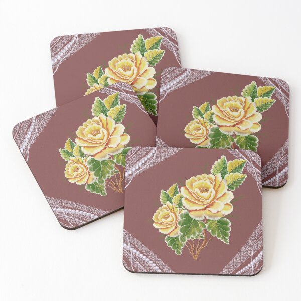 Item preview, Yellow Roses Satin designed and sold by GinaDesignUK.