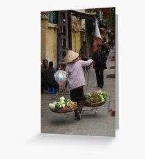 vegetables over the shoulder : 535 views Greeting Card