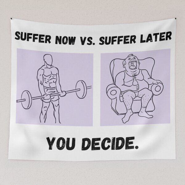 Item preview, Suffer now vs. suffer later designed and sold by olahdan.