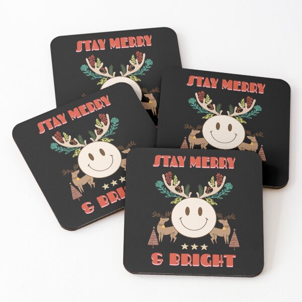 Item preview, Groovy Christmas Stay Merry & Bright Smiley Face designed and sold by bolimj.