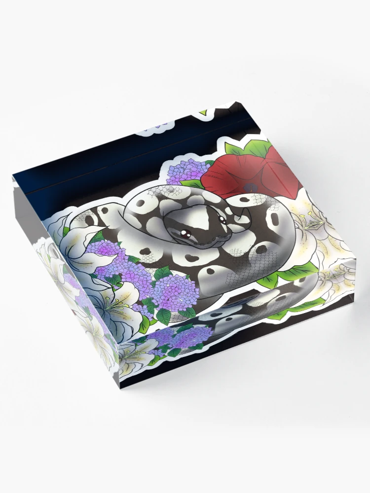 Thumbnail 4 of 5, Acrylic Block, Ball Python Axanthic designed and sold by Kirin-Riki.