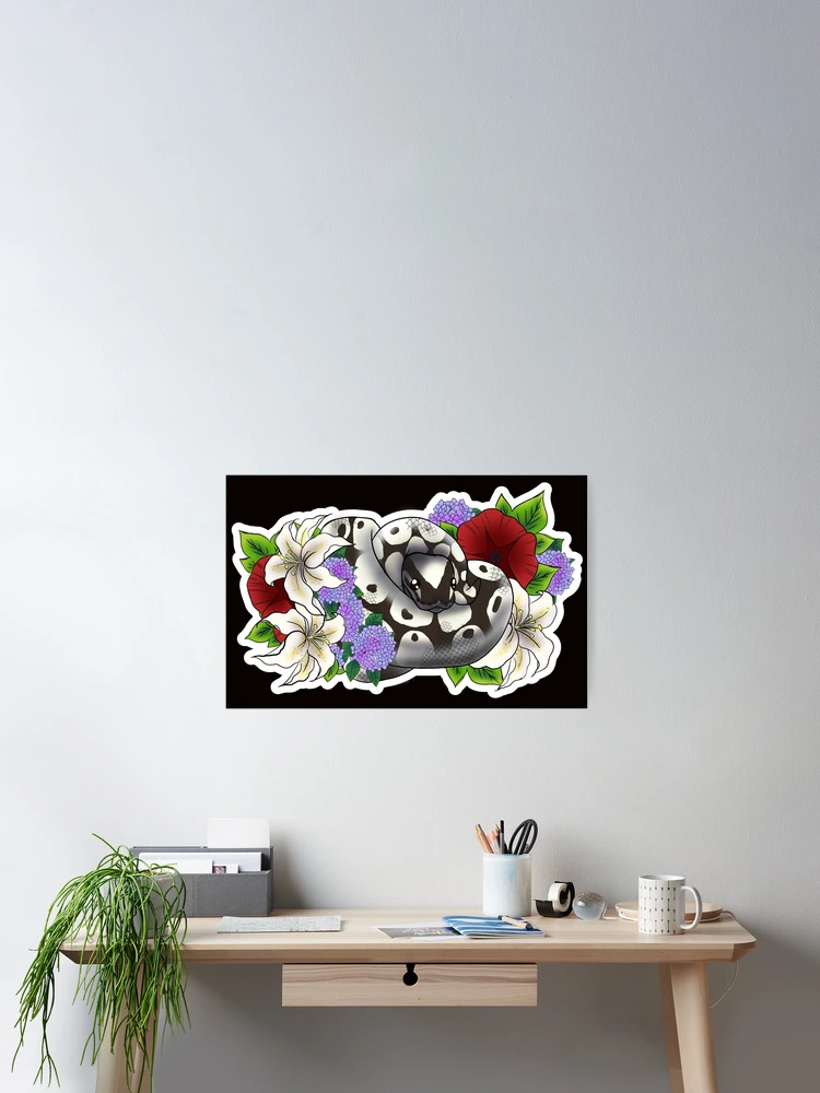Thumbnail 2 of 3, Poster, Ball Python Axanthic designed and sold by Kirin-Riki.