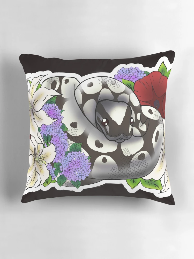 Thumbnail 3 of 4, Pillow, Ball Python Axanthic designed and sold by Kirin-Riki.