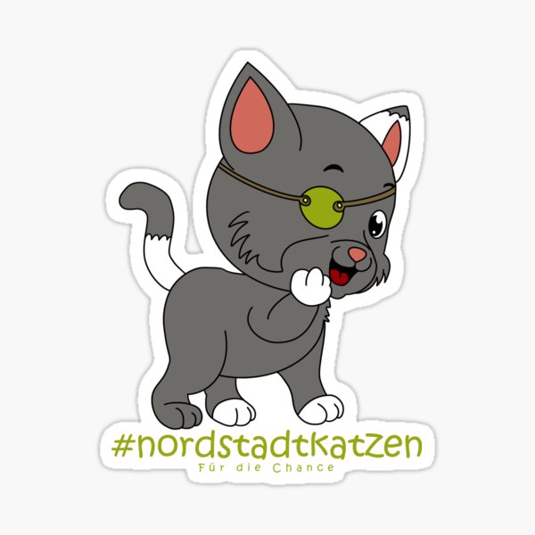 Pirate from the North Town Cats Sticker