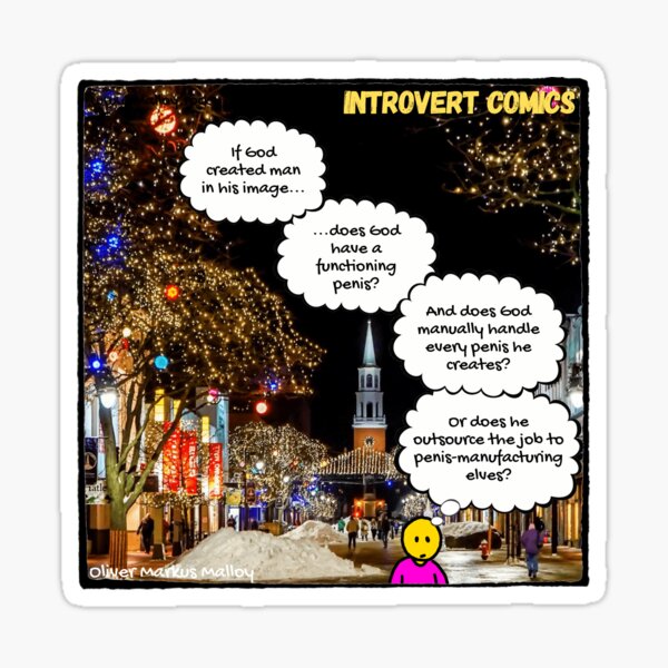Introvert Comics: Christmas Time Sticker