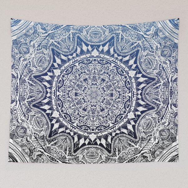 Item preview, Blue Gradient Mandala Pattern designed and sold by ekpatterns.