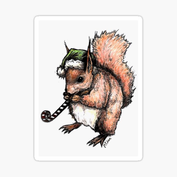 Festive Sqirrel Sticker