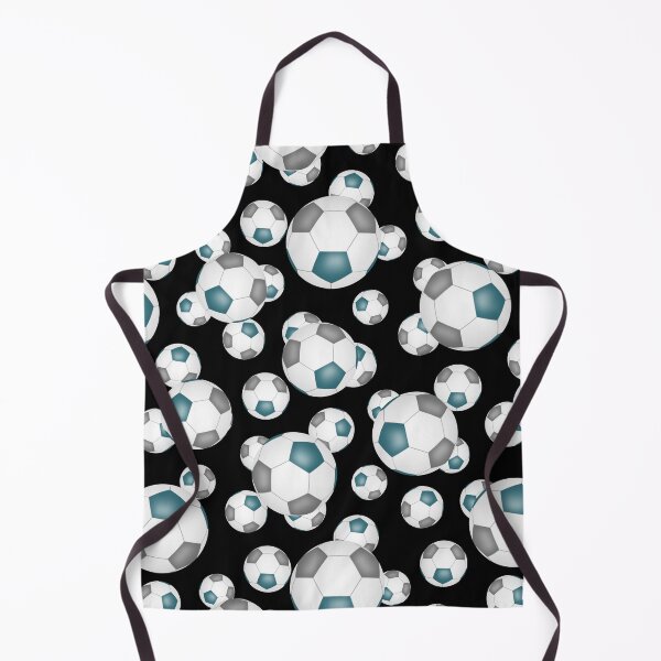 Item preview, Teal gray and white soccer balls pattern designed and sold by katzdzynes.