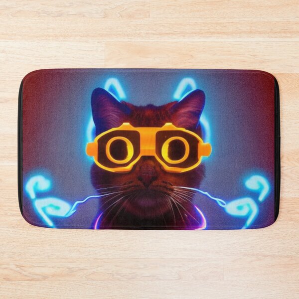 Artikelvorschau, exklusive fetzige modische Haute Cat mit Brille und Goldkette entworfen und verkauft von ValleyDream.