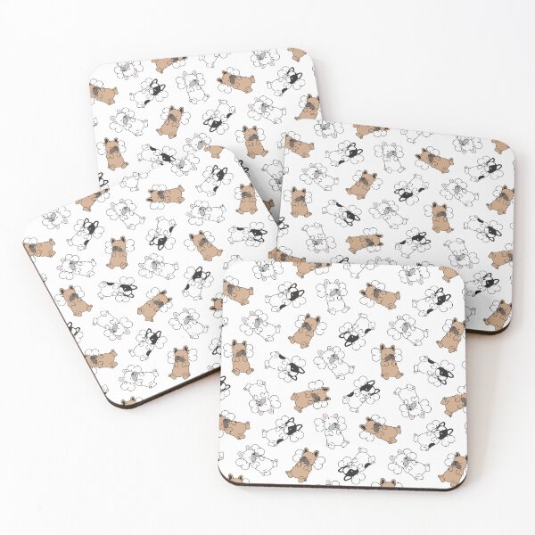 Item preview, Adorable Pug Cute Pattern Design With Puppy in Various Poses Fun Funny designed and sold by ivaostrogonac.