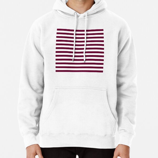 Horizontal stripes hooded sweatshirt