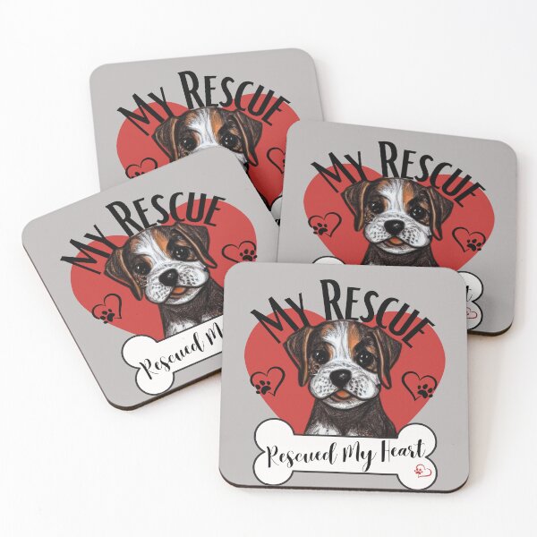 Item preview, My Rescue Rescued My Heart Puppy, New Fur Baby Mom, Christmas puppy gift or Valentine's Day for the Dog Lover designed and sold by tranquilbeach.
