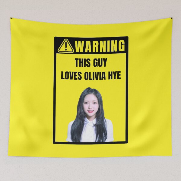 Item preview, loona warning sign: olivia hye (male) designed and sold by loonaluvdesigns.