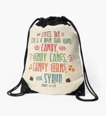 Buddy the Elf - The Four Main Food Groups Drawstring Bag