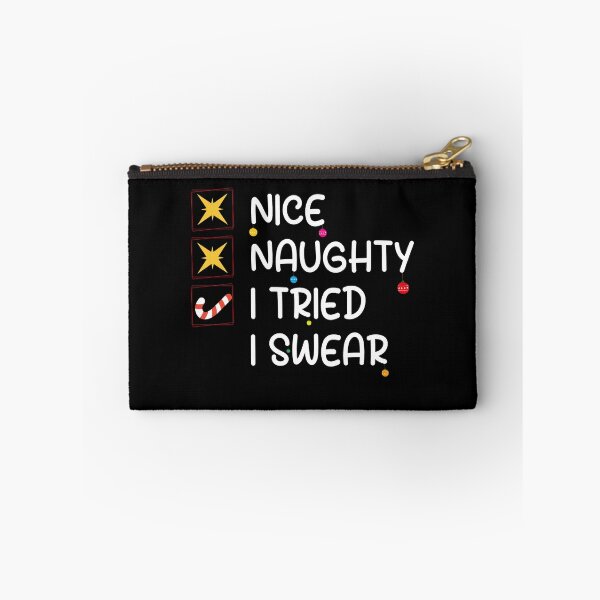Item preview, Funny Christmas Checklist Nice Naughty I Swear I Tried  designed and sold by KElife.