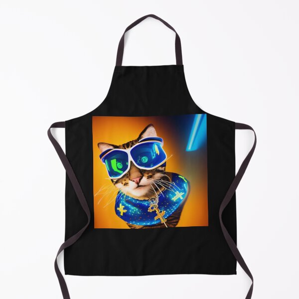 Artikelvorschau, exklusive fetzige modische Haute Cat mit Brille und Goldkette entworfen und verkauft von ValleyDream.