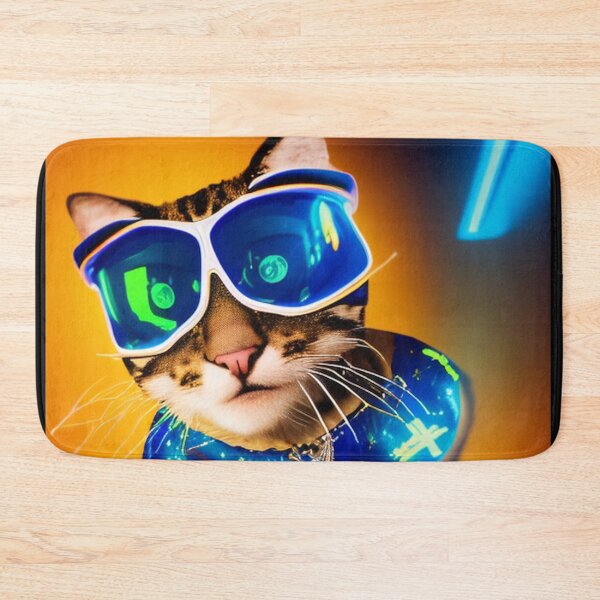 Artikelvorschau, exklusive fetzige modische Haute Cat mit Brille und Goldkette entworfen und verkauft von ValleyDream.
