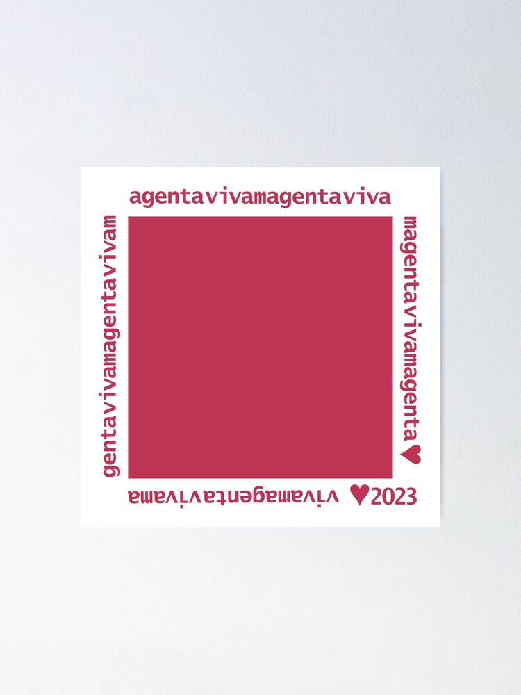 Pantone Color of the Year 2023 Viva Magenta Hex BB2649  Poster for Sale by  ellenhenry