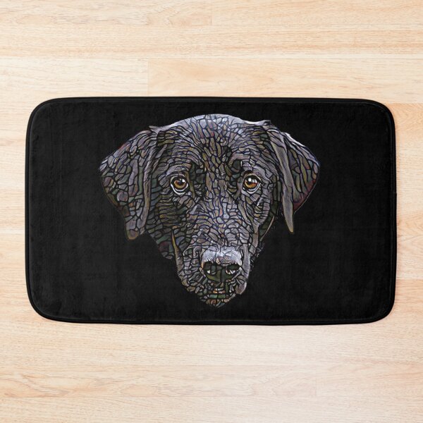 Aperçu de l'œuvre Black Labrador Retriever Face créée et vendue par DoggyStyles.