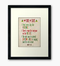 Buddy the Elf! The Code of Elves Framed Print