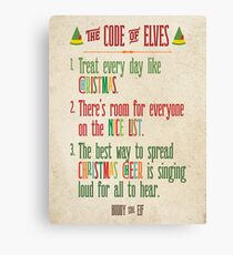 Buddy the Elf! The Code of Elves Canvas Print