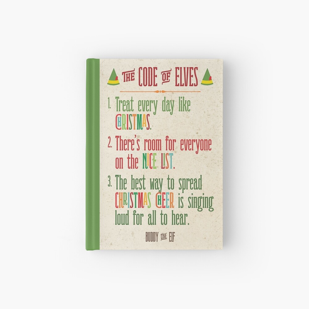 buddy-the-elf-the-code-of-elves-hardcover-journal-by-noondaydesign