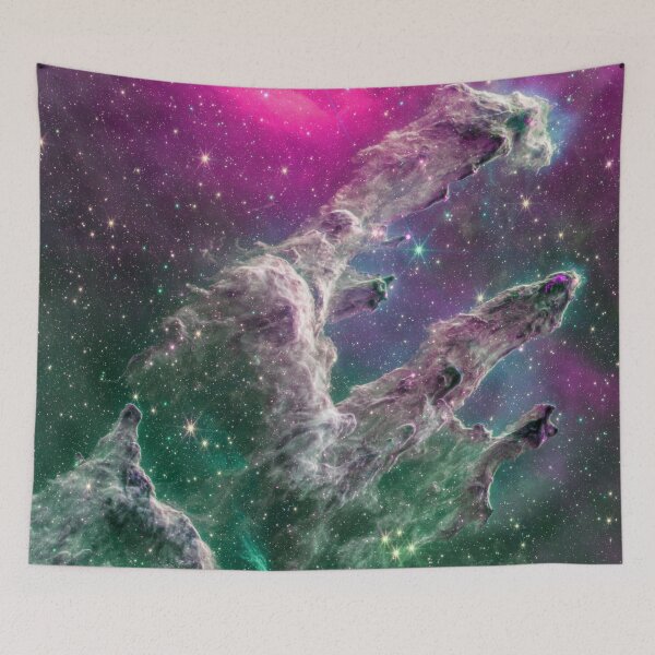 Item preview, JWST Pillars of Creation - Deep Space Art unicorn pink purple teal designed and sold by 2sweetsDesign.