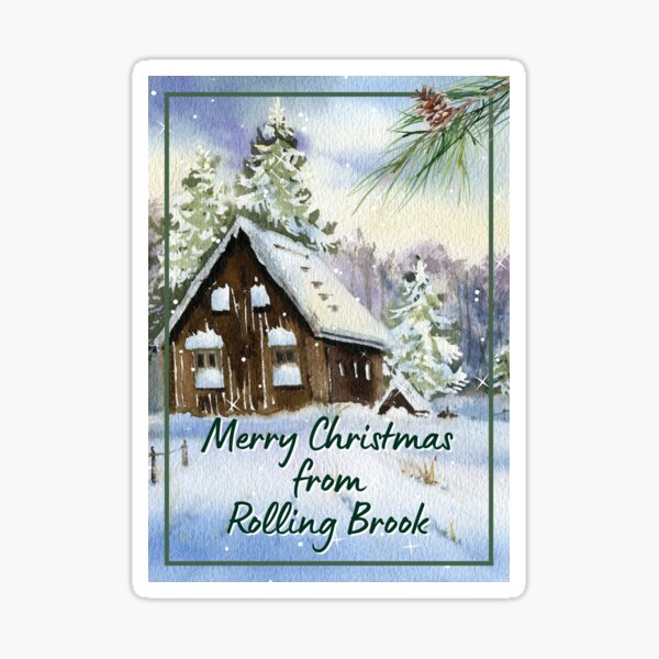 Merry Christmas from Rolling Brook Card Sticker