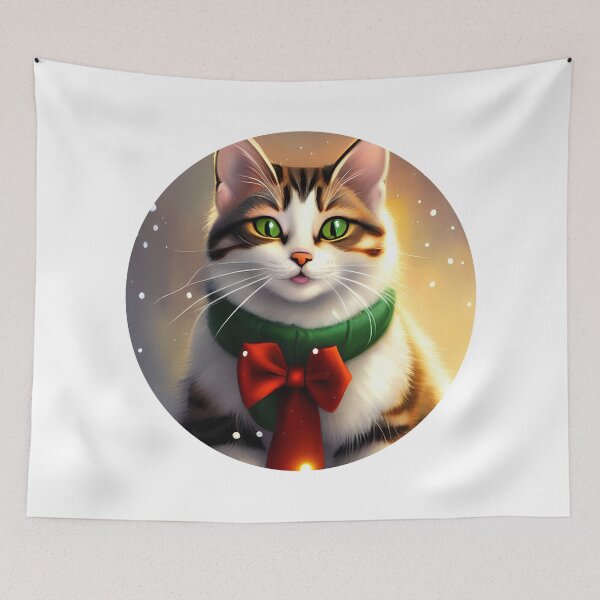 Item preview, Funny Cat Christmas designed and sold by ArtificialCraft.