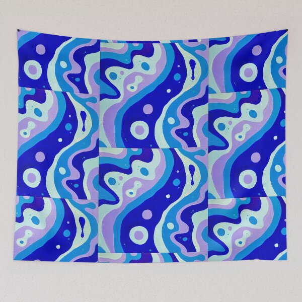Item preview, “Cerulean & Serene” - Painting designed and sold by Tibby Caps.