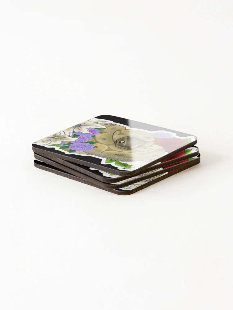 Thumbnail 4 of 5, Coasters (Set of 4), Ball Python Spider designed and sold by Kirin-Riki.