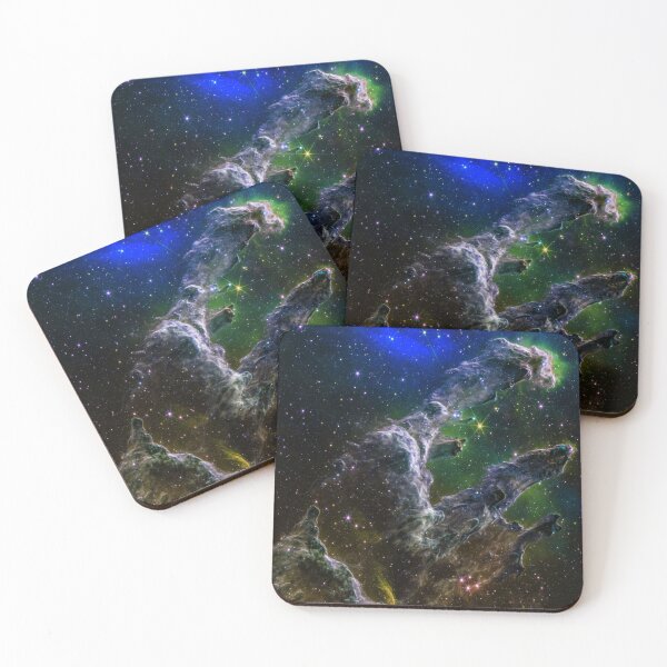 Item preview, Pillars of Creation JWST comp deep green blue designed and sold by 2sweetsDesign.