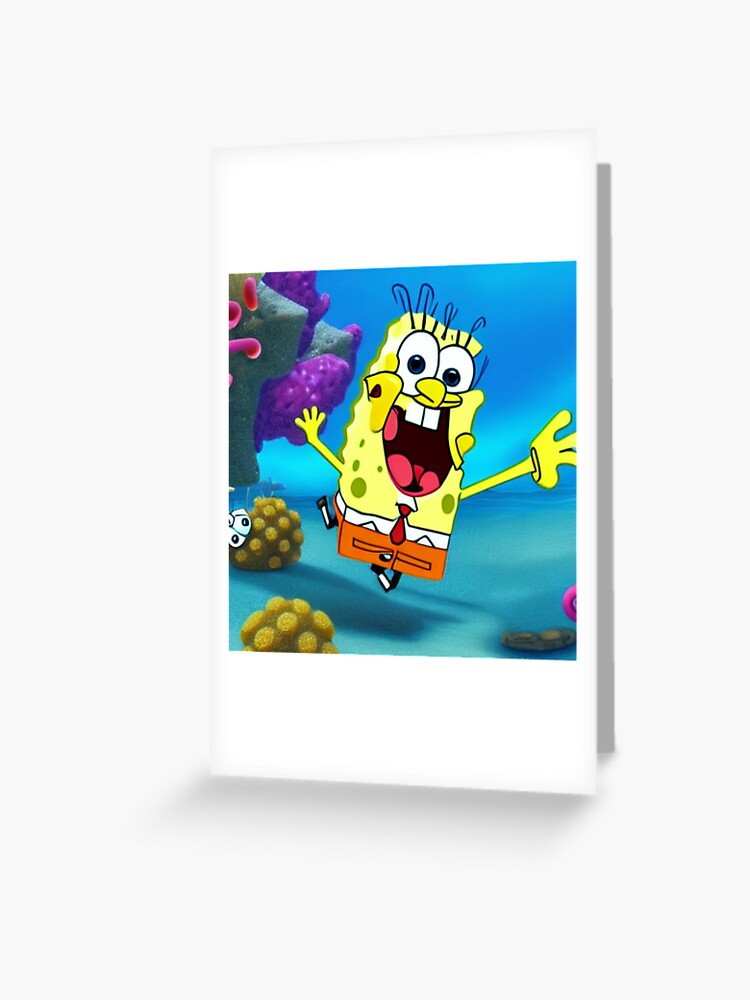 sad spongebob fish | Greeting Card