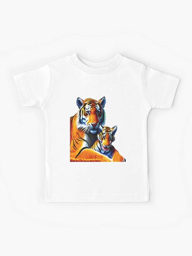A tiger with its baby Kids T-Shirt