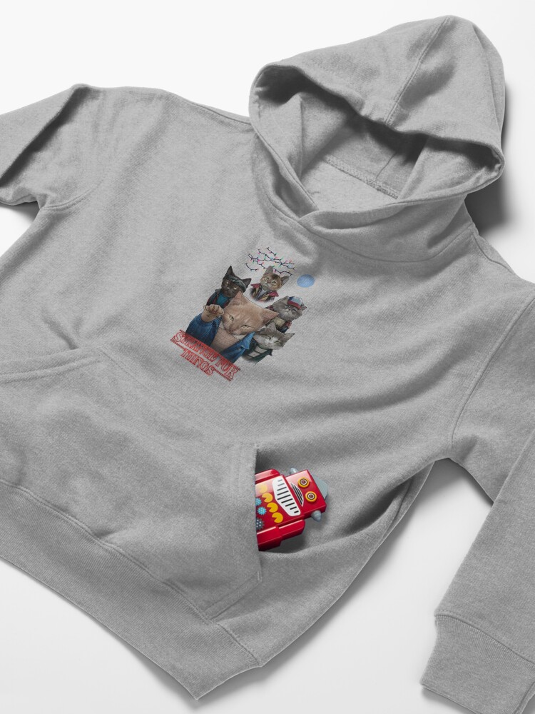 Alternate view of Strange Fur Things Kids Pullover Hoodie