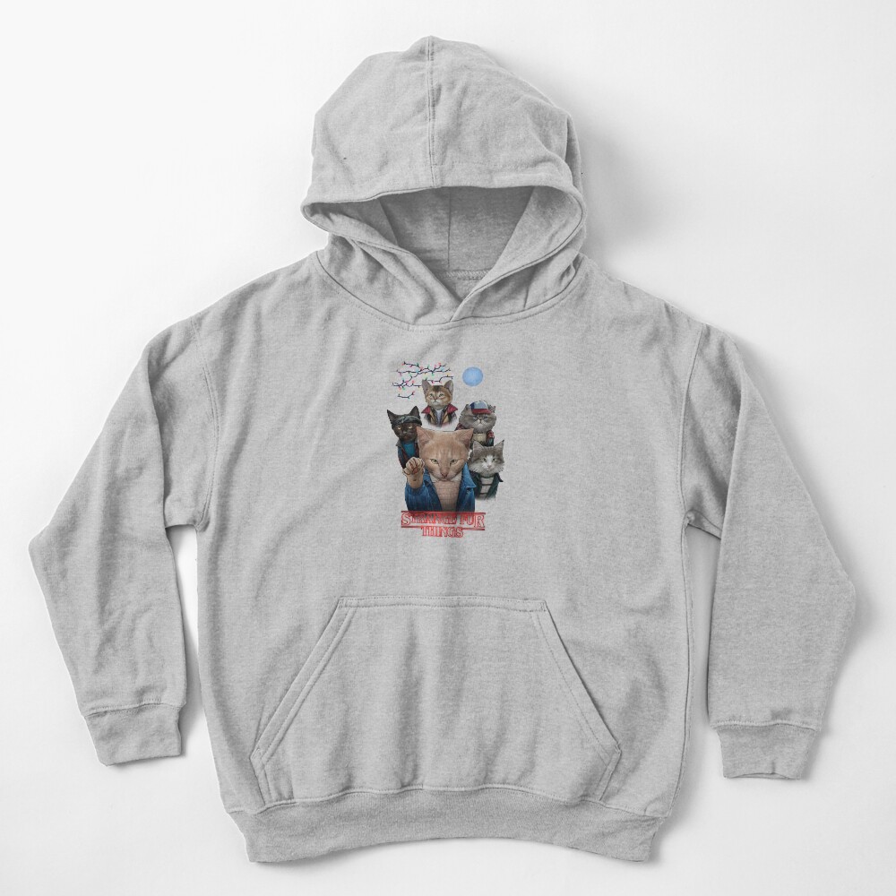 Strange Fur Things Kids Pullover Hoodie