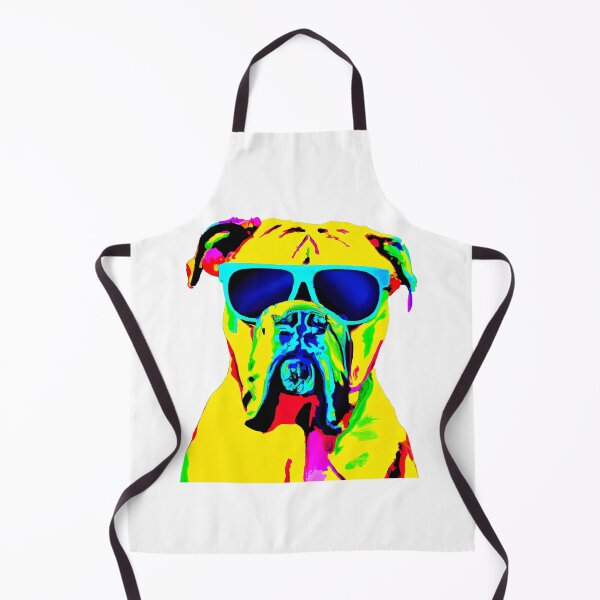Item preview, Colorful boxer dog with sunglasses designed and sold by ASwissBear.