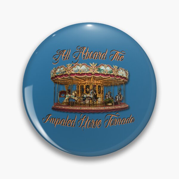 Item preview, All Aboard The Impaled Horse Tornado Carousel Dark Humor Logo designed and sold by IronicBGear.