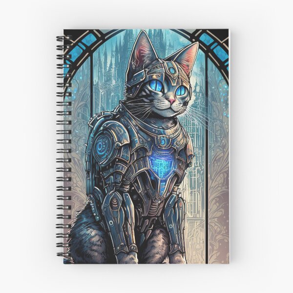 Item preview, Stained Glass Mechanical Cat designed and sold by 9LivesCats.