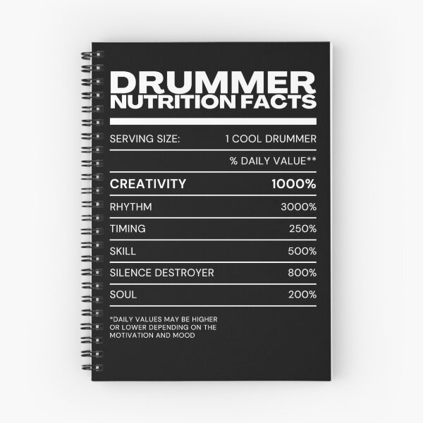 Item preview, Drummer Nutrition Facts designed and sold by weirdrelatives.