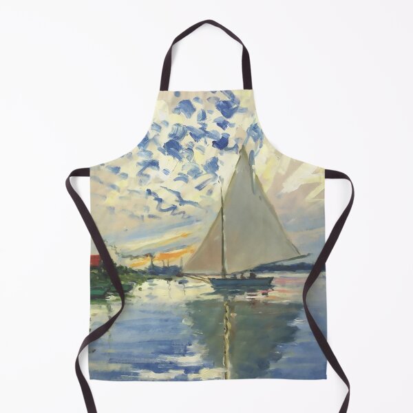 Item preview, Sailboat Le-Petit-Gennevilliers Claude Monet Fine Art designed and sold by Vicky Brago-Mitchell®.