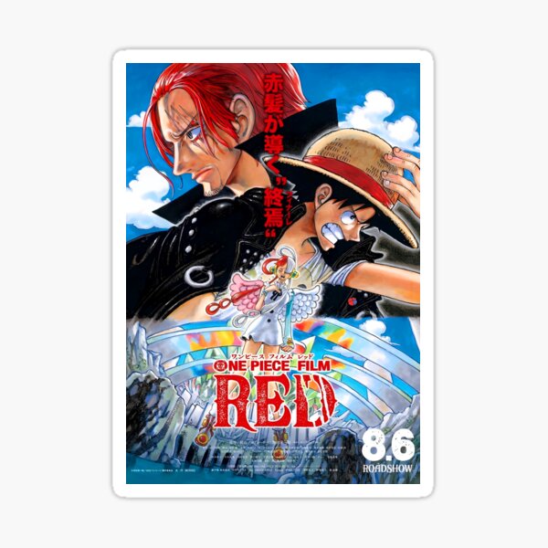 Film Red Poster - One Piece Color Spread Sticker